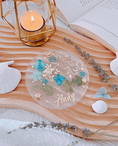 BL02 - Botanical Coaster (Blue theme)